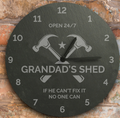 Personalised Tools Slate Clock