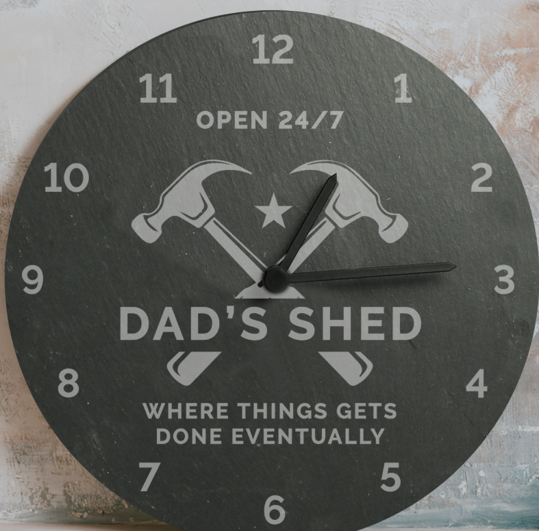 Personalised Tools Slate Clock