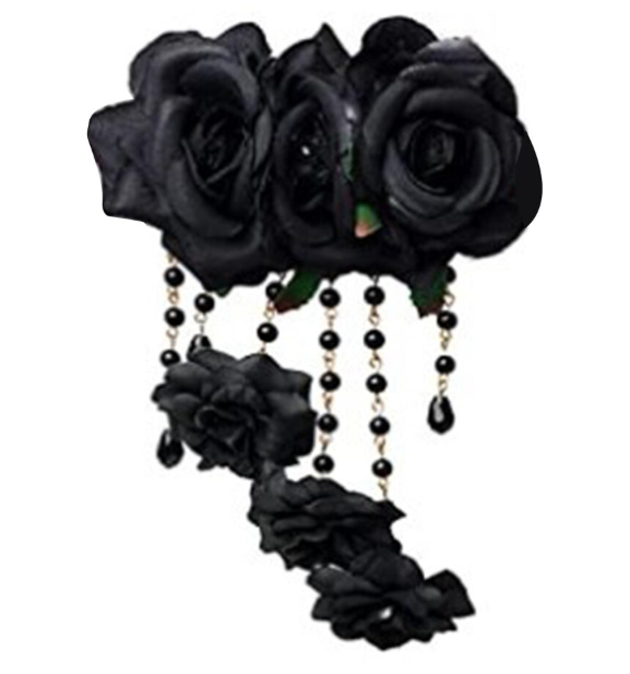 Goth Hair Clip Day Of The Dead Hair Piece