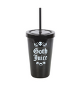 Goth Juice Plastic Tumbler with Straw