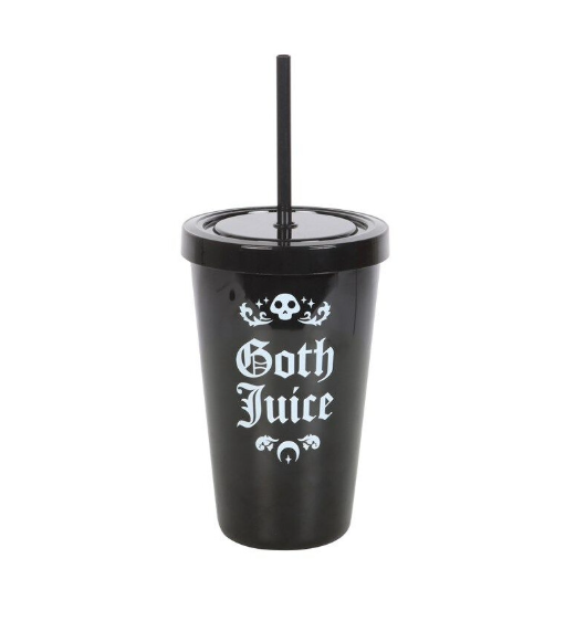 Goth Juice Plastic Tumbler with Straw