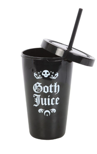Goth Juice Plastic Tumbler with Straw