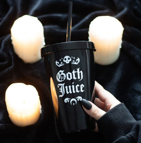 Goth Juice Plastic Tumbler with Straw
