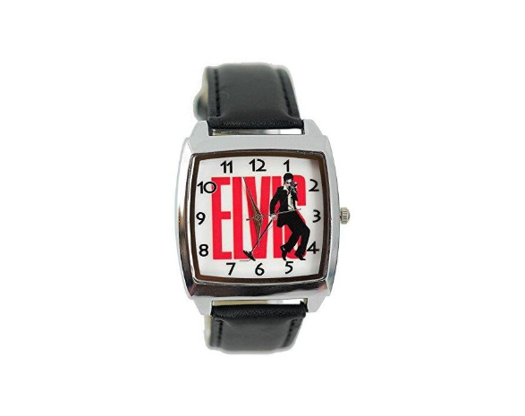 Elvis Presley Design Genuine Leather Quartz Wrist Watch