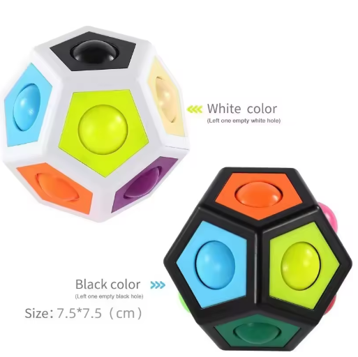 Magic Polygon Cube Rainbow Colour Ball Antistress Fidget Toy