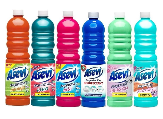 Asevi Floor Cleaner Bundle (6 x 1L) Concentrated Spanish Cleaning Products