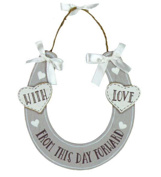 Love Story MDF Horseshoe 'From This Day Forward'