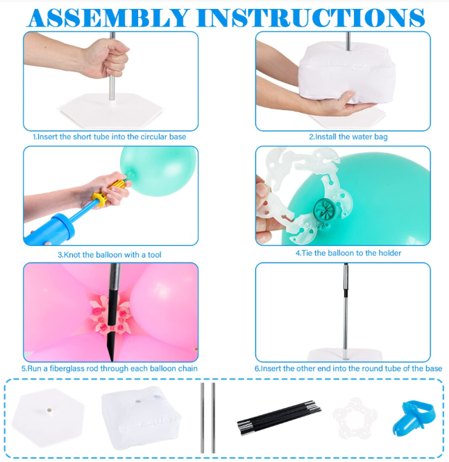 Ballon Arch Stand Reusable Balloon Arch Kit