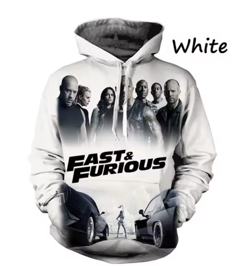 Men's Fast Furious Hoodie Fashion 3d Graphic