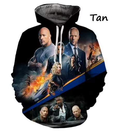 Men's Fast Furious Hoodie Fashion 3d Graphic