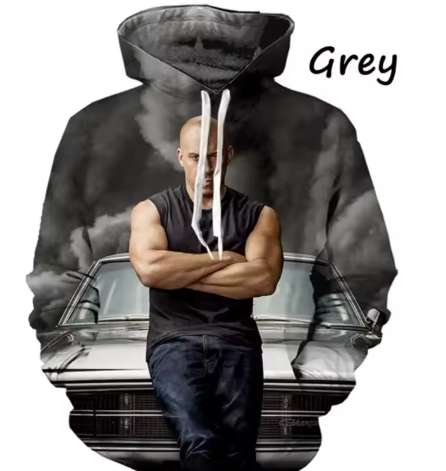 Men's Fast Furious Hoodie Fashion 3d Graphic
