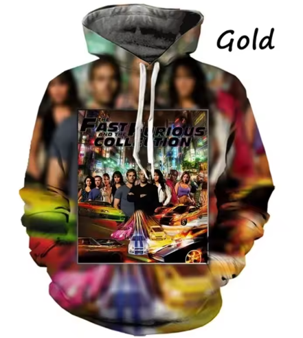 Men's Fast Furious Hoodie Fashion 3d Graphic