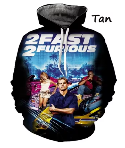 Men's Fast Furious Hoodie Fashion 3d Graphic