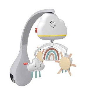 Rainbow Showers Bassinet to Bedside Mobile