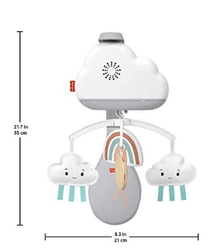 Rainbow Showers Bassinet to Bedside Mobile
