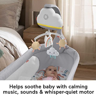 Rainbow Showers Bassinet to Bedside Mobile