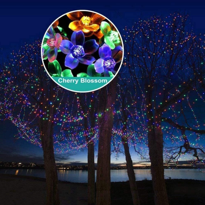 Solar String Lights Garden, 23ft 8 Modes