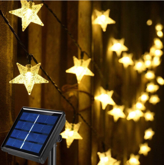 50 LED Solar Star String Lights