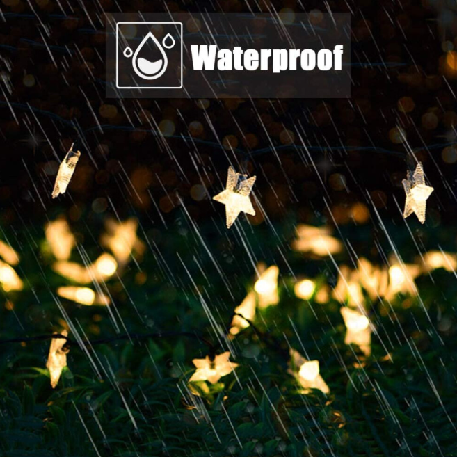 50 LED Solar Star String Lights