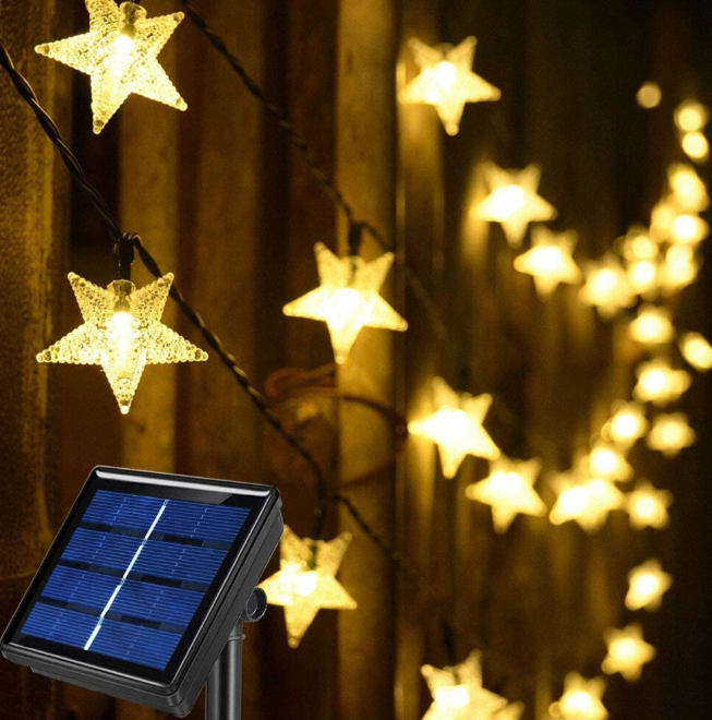 50 LED Solar Star String Lights