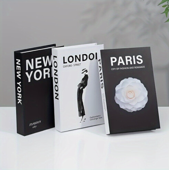 3-Piece Elegant Decorative Book Set