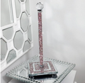 Pink Crushed Diamond Crystal filled Kitchen Tissue Roll Holder Stand