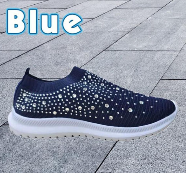 Fashionable Women's Lightweight Breathable Mesh Elastic Casual Shoes