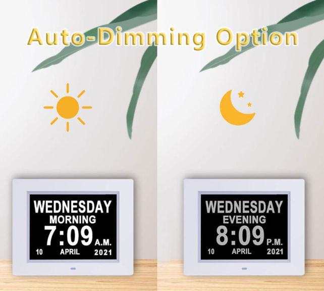 (7 Inch, White) Digital Alarm Clock