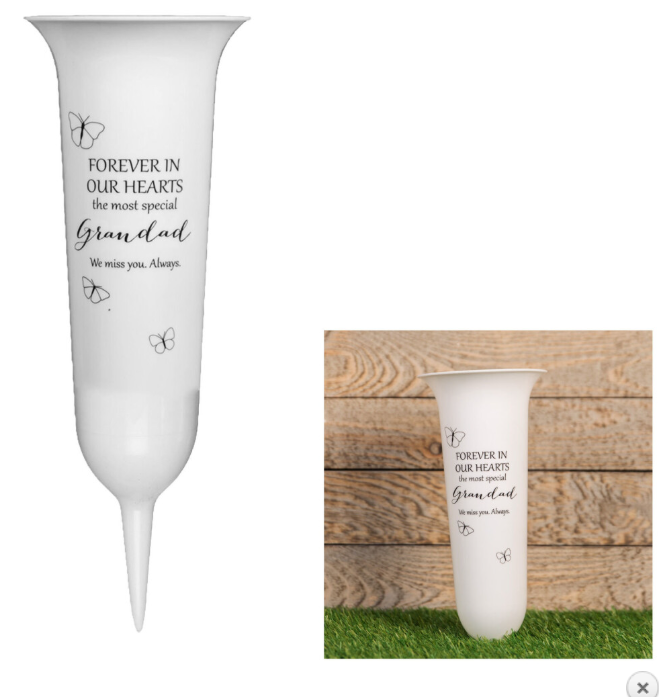 Thoughts of You Graveside Memorial Spiked Flower Vase - Grandad