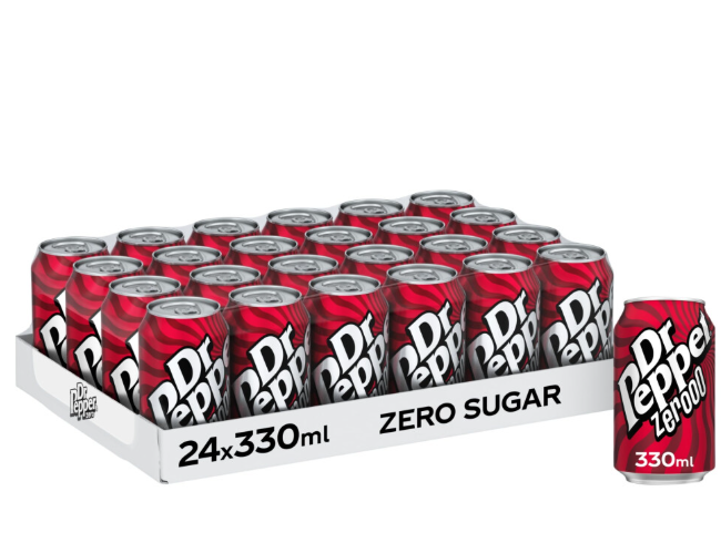 Dr Pepper Can Zero 330 ml Pack of 24