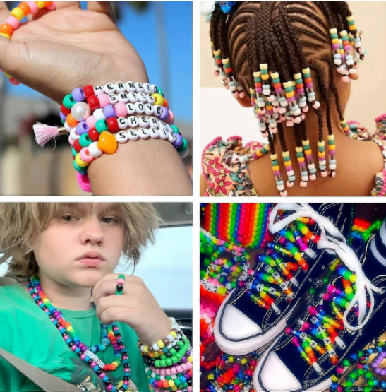 2350pcs, 64 Colours, Pony Beads for Bracelet and Necklace Making