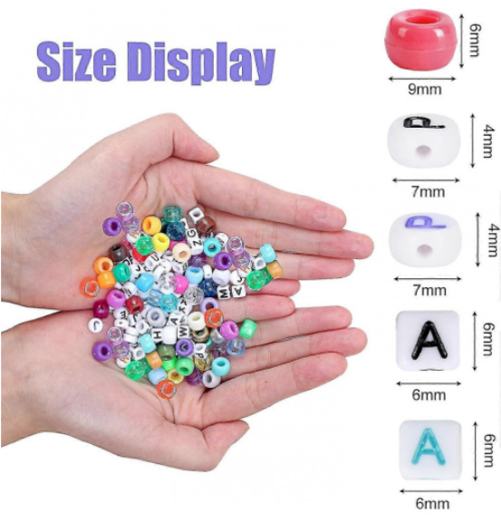 2350pcs, 64 Colours, Pony Beads for Bracelet and Necklace Making