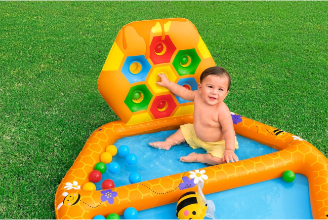 Beehive Inflatable Baby Paddling Pool & Ball Pit