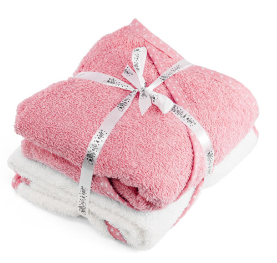 2 x Hooded Baby Towel 100% Cotton Bath Wrap