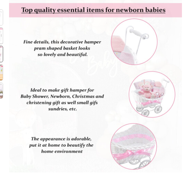 Pram Gift Hamper Basket