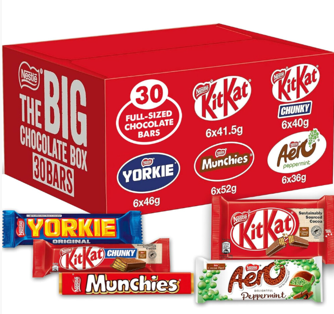 Nestlé The Big Chocolate Box, 30 x 1.3kg Chocolate Bars