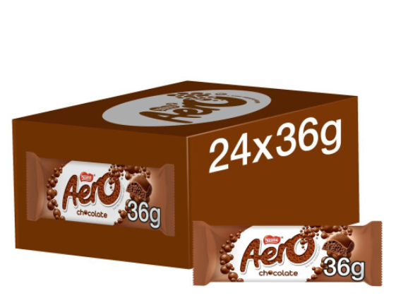 Aero Milk Chocolate Bar 36g (Pack of 24)