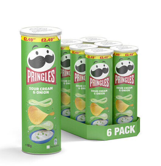 Pringles Sour Cream & Onion Case 6x165g