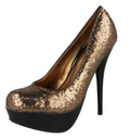 Ladies Spot On Sparkly Party Heels