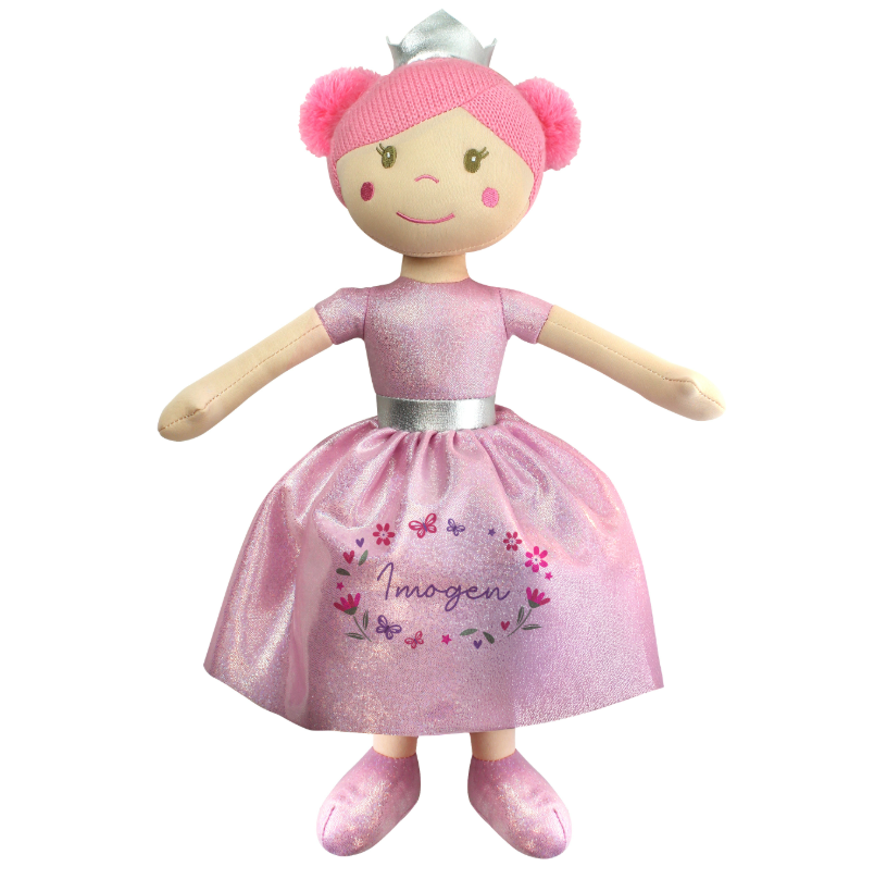 Personalised Floral Princess Rag Doll