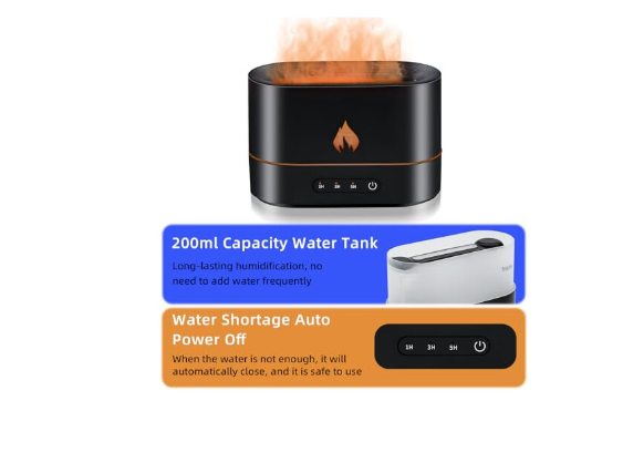 Flame Aroma Diffuser, Fragrance Essential Oil Diffuser