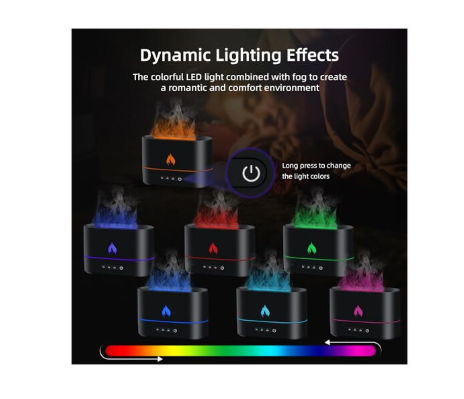 Flame Aroma Diffuser, Fragrance Essential Oil Diffuser