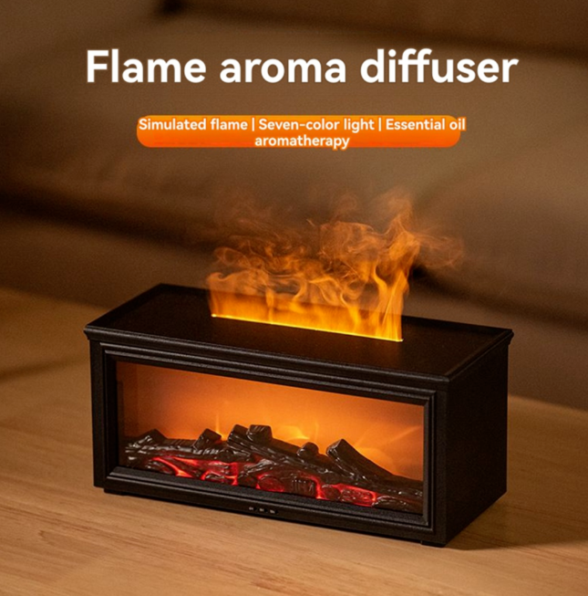 Fireplace Aroma Diffuser Flame Humidifier