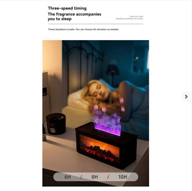 Fireplace Aroma Diffuser Flame Humidifier