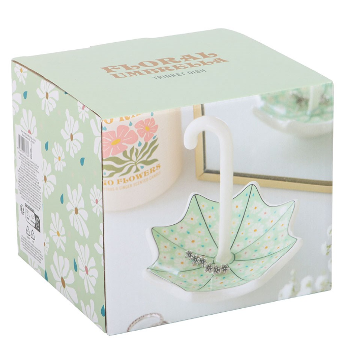 Floral Umbrella Trinket Dish