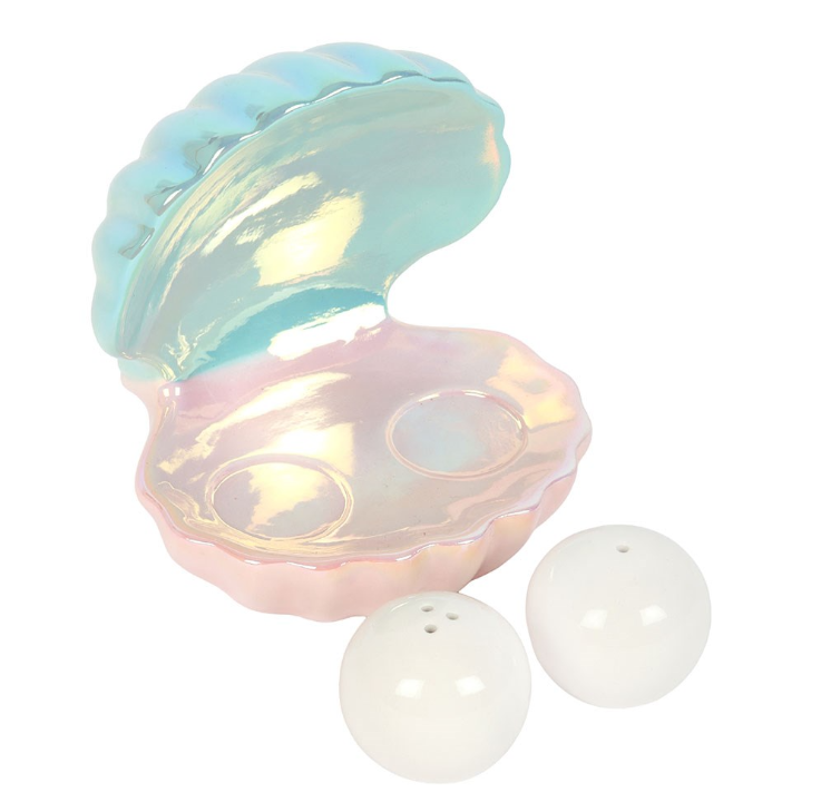 Clam Shell Salt and Pepper Shakers