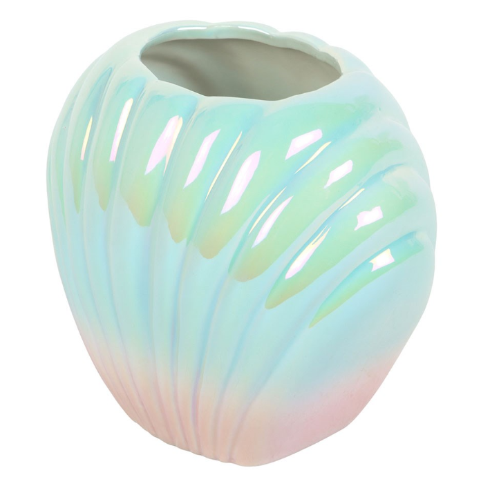 Iridescent Shell Flower Vase