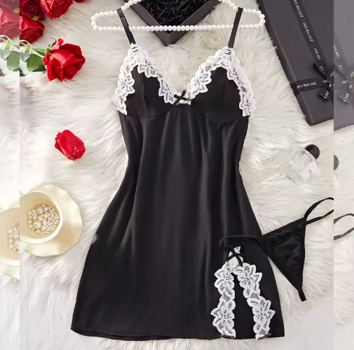 1 Set Of V-neck Women's Lingerie
