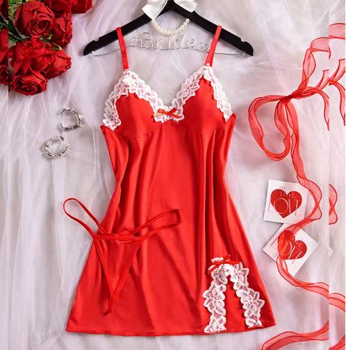 1 Set Of V-neck Women's Lingerie