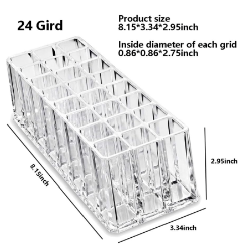 Organizer Acrylic Travel Perfume Holder Beauty Scent 24 Space